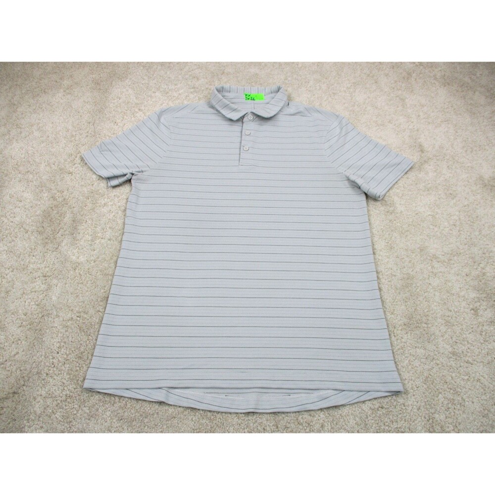 Lululemon Evolution Short Sleeve Polo Shirt Mens Medium M Gray Golf Lightweight